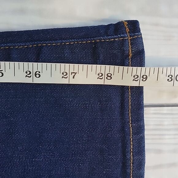 Gap 1969 Dark Blue Denim Jeans Flare Leg Womwns Size Waist 25 - Picture 13 of 13